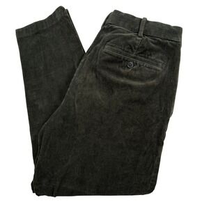 Uniqlo Corduroy Pants Mens Size Medium Olive Green Straight Leg Stretch